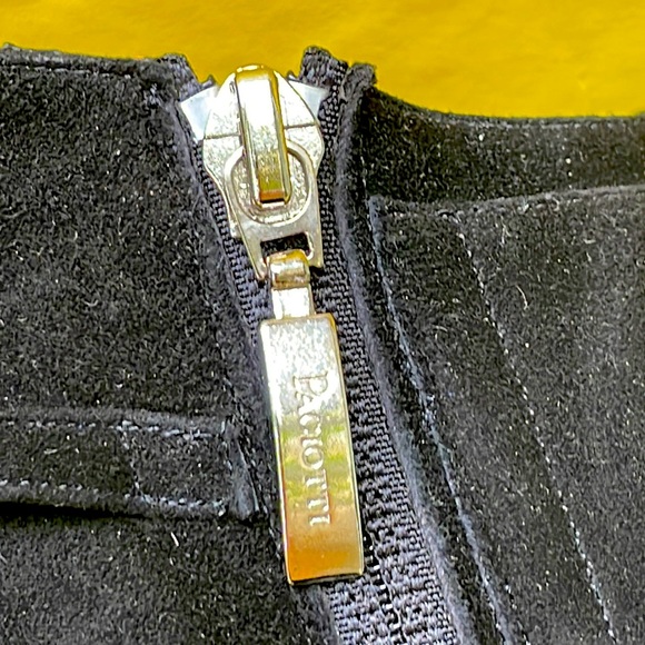 Black/dark red Cesare Paciotti leather booties - Picture 13 of 16